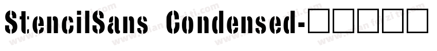 StencilSans Condensed字体转换